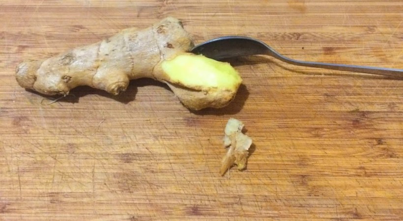 Peeling Ginger